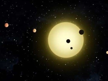 Recreación artística de los seis planetas descubiertos Recreación artística de los seis planetas descubiertos