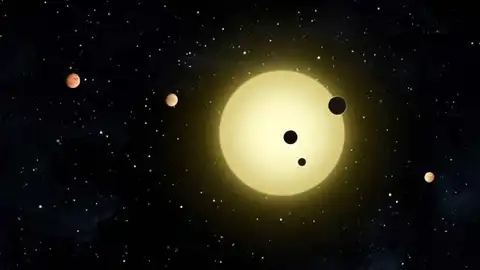 Recreación artística de los seis planetas descubiertos Recreación artística de los seis planetas descubiertos