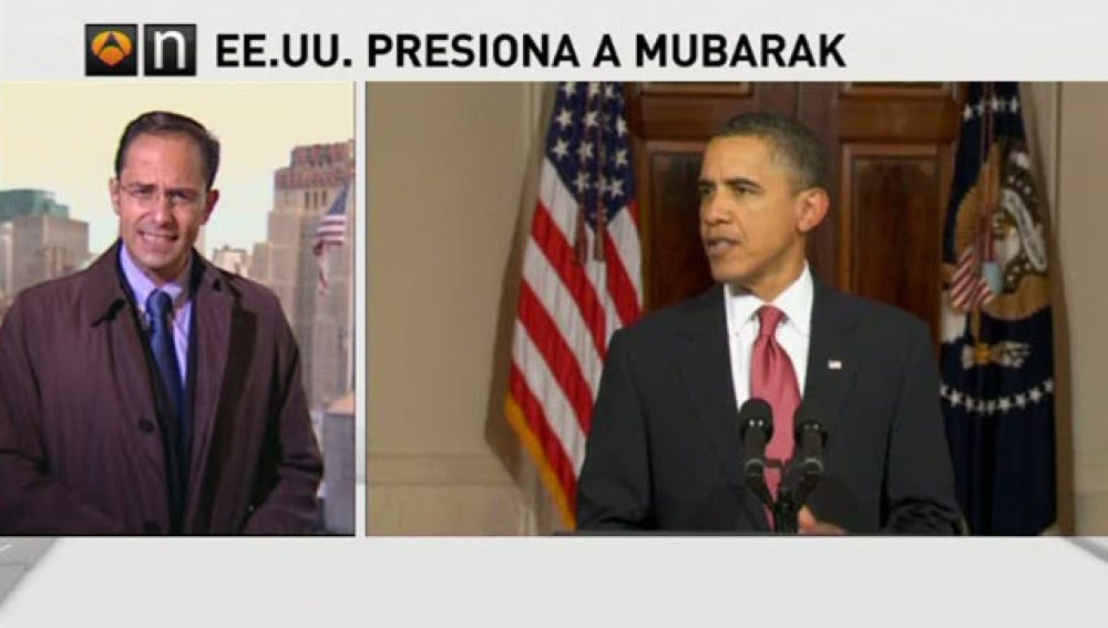 EEUU presiona a Mubarak