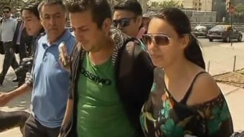 La pareja chilena, de camino al juzgado