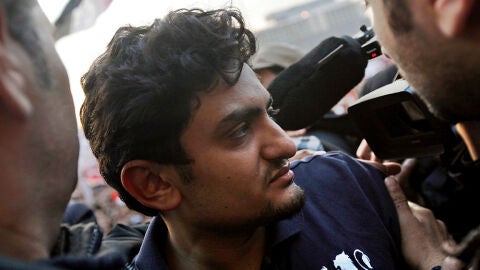 Wael Ghuneim, en la manifestaci&oacute;n