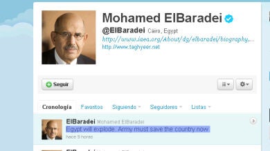 ElBaradei confía en que el Ejército se sume a las protestas