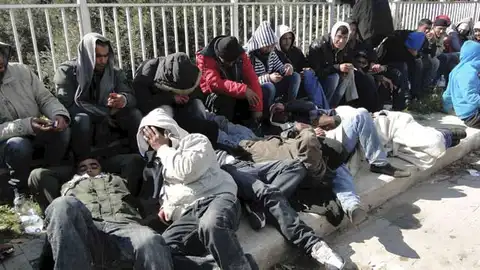 Inmigrantes llegados a la isla de Lampedusa Inmigrantes llegados a la isla de Lampedusa