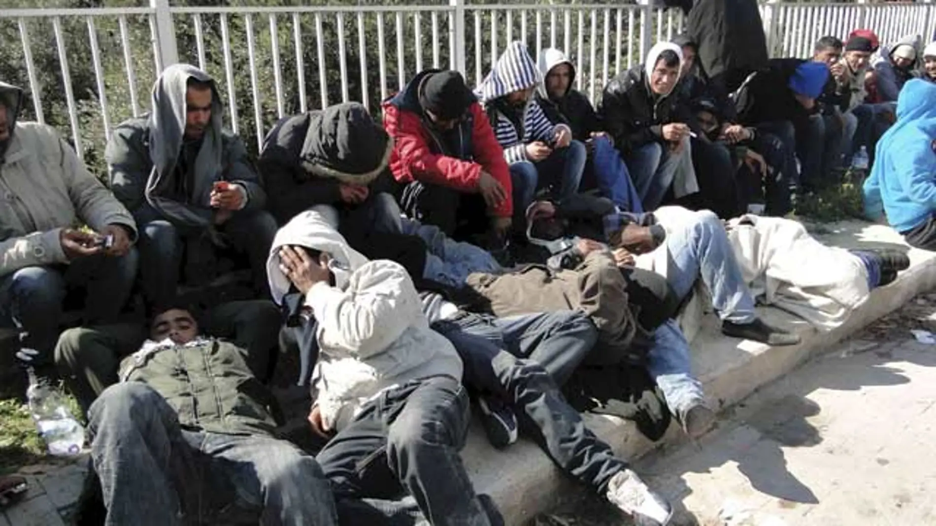 Inmigrantes llegados a la isla de Lampedusa Inmigrantes llegados a la isla de Lampedusa