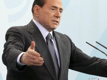 Silvio Berlusconi en un acto público de su partido.