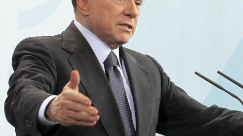 Silvio Berlusconi en un acto p&uacute;blico de su partido.