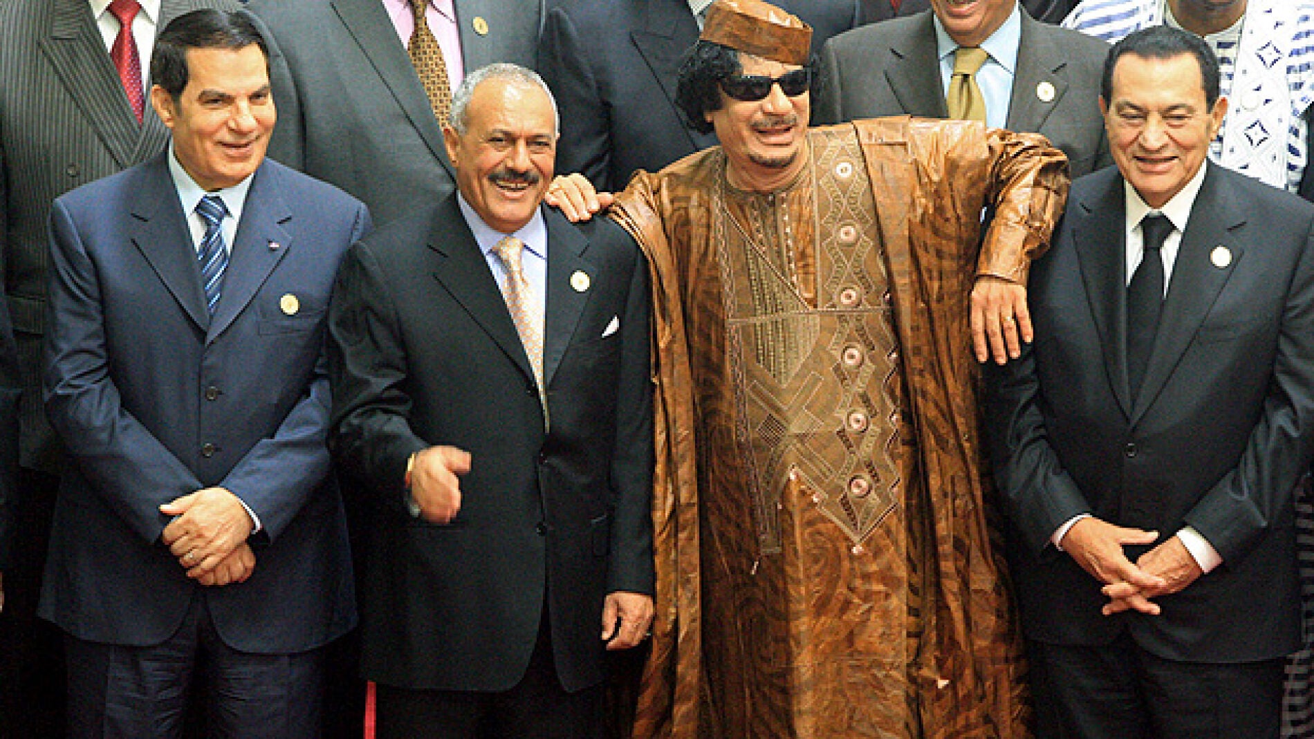 Ben Ali, Sal&eacute;, Gadafi y Mubarak, en Libia