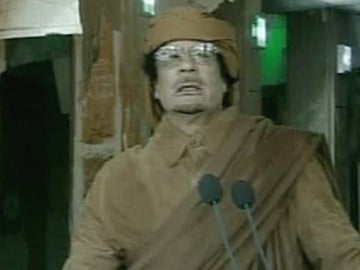 Gadafi, en su discurso