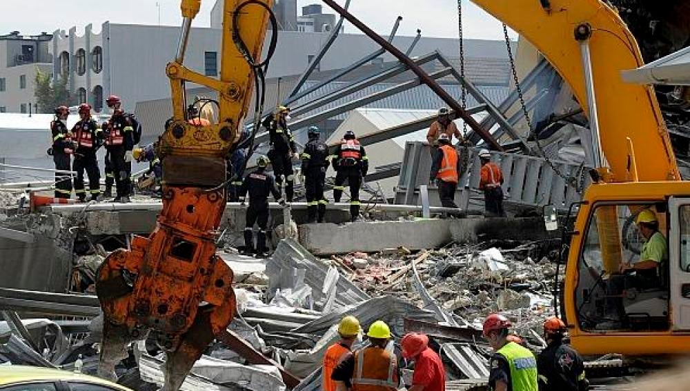 Labores de rescate en el terremoto de Nueva Zelanda