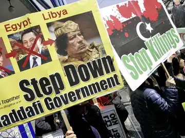 Protestas contra la represión del régimen de Gadafi Protestas contra la represión del régimen de Gadafi