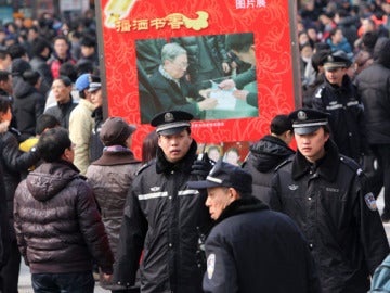 Fuerte presencia policial en Pekín