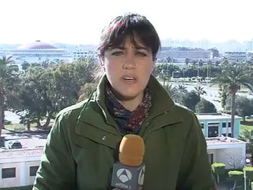 Susana Román, en Libia Susana Román, en Libia