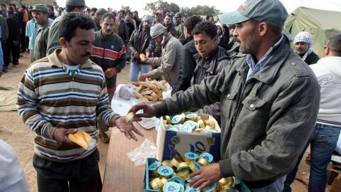 Refugiados en la frontera con T&uacute;nez