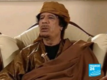 Gadafi en la televisión francesa 'France 24'