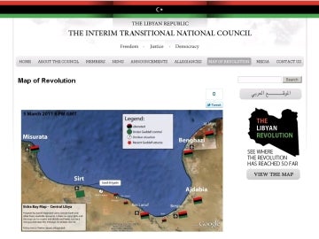 La web de los rebeldes libios
