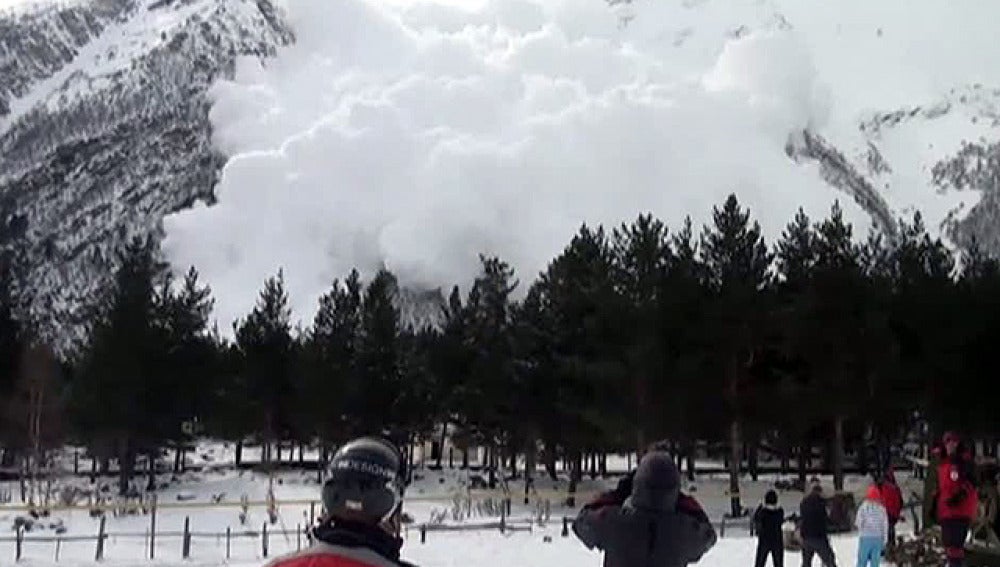 Sosprendidos por una avalancha de nieve