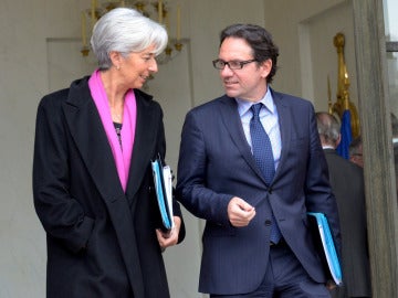 Christine Lagarde y el ministro de Transportes, Frederic Lefevre Christine Lagarde y el ministro de Transportes, Frederic Lefevre