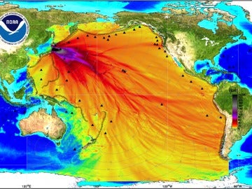 Previsión del impacto del tsunami de Japón