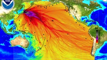 Previsión del impacto del tsunami de Japón