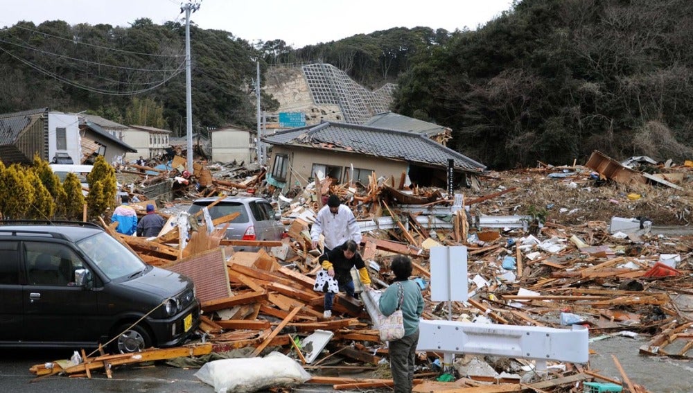 Poblaciones arrasadas tras el Tsunami