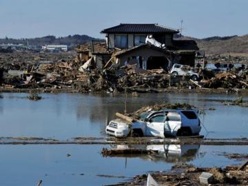 Devastación en Yamamoto, al sur de Sendai