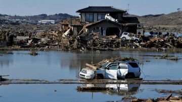 Devastación en Yamamoto, al sur de Sendai