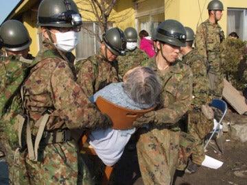 Miembros de defensa en la provincia de Miyagi