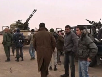 Tropas rebeldes en Libia