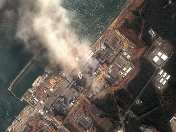 Vista aérea de la central nuclear de Fukushima Vista aérea de la central nuclear de Fukushima