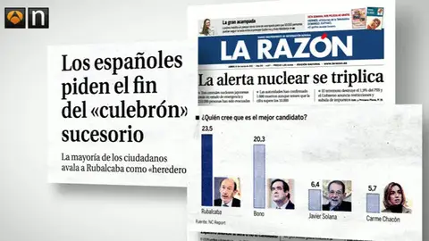 La encuesta de La Razón da la espalda a Zapatero en la sucesión La encuesta de La Razón da la espalda a Zapatero en la sucesión