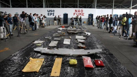 Restos del avi&oacute;n siniestrado