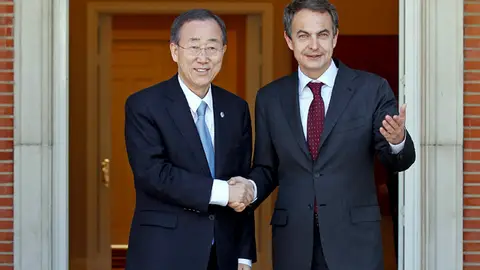 Zapatero y Ban Ki Moon, en la Moncloa Zapatero y Ban Ki Moon, en la Moncloa