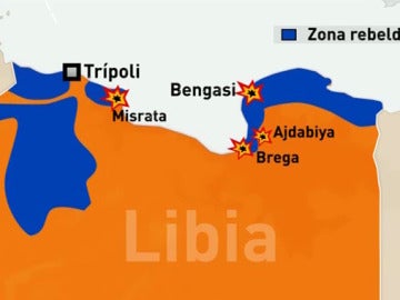Zona rebelde en Libia