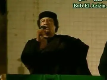 Muamar Gadafi, en televisión Muamar Gadafi, en televisión