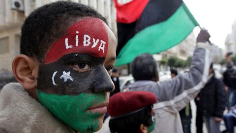 Rebeldes protestan en Libia