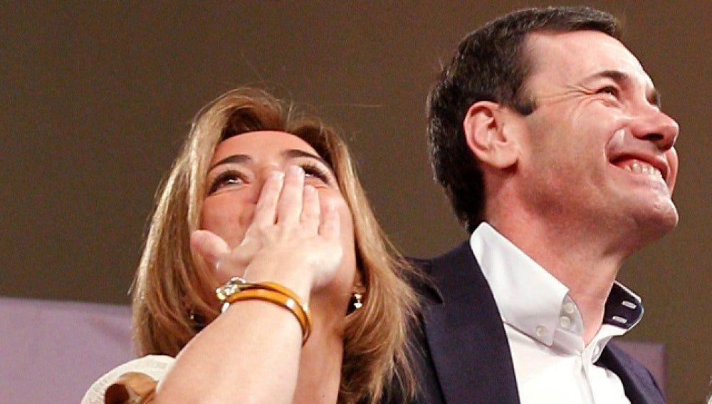 Carme Chacón y Tomás Gómez