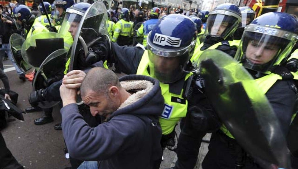 Altercados en la manifestación en Londres