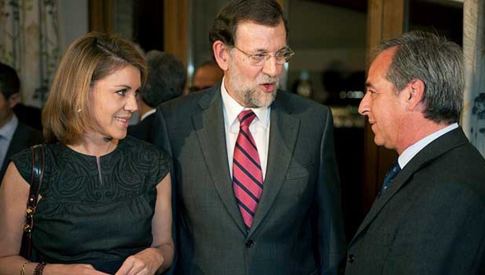 Mariano Rajoy con Dolores de Cospedal en Toledo