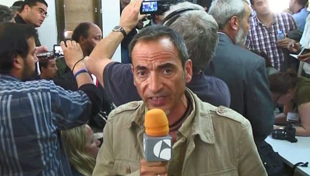 Javier Saz en una cárcel libia