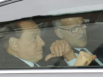 Berlusconi, a su llegada al juzgado Berlusconi, a su llegada al juzgado