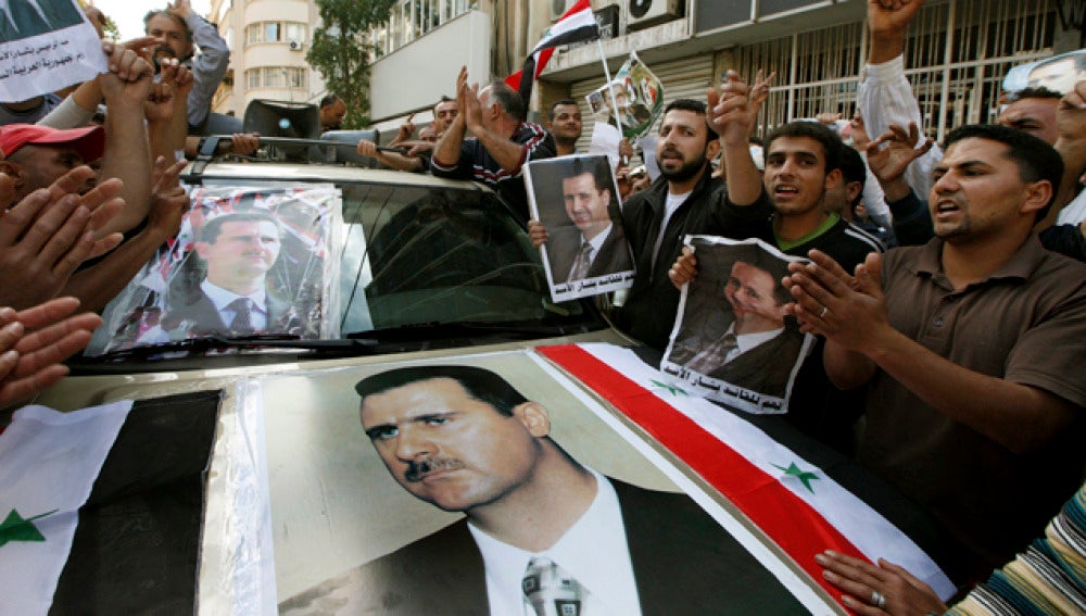 Manifestaciones de apoyo en Siria