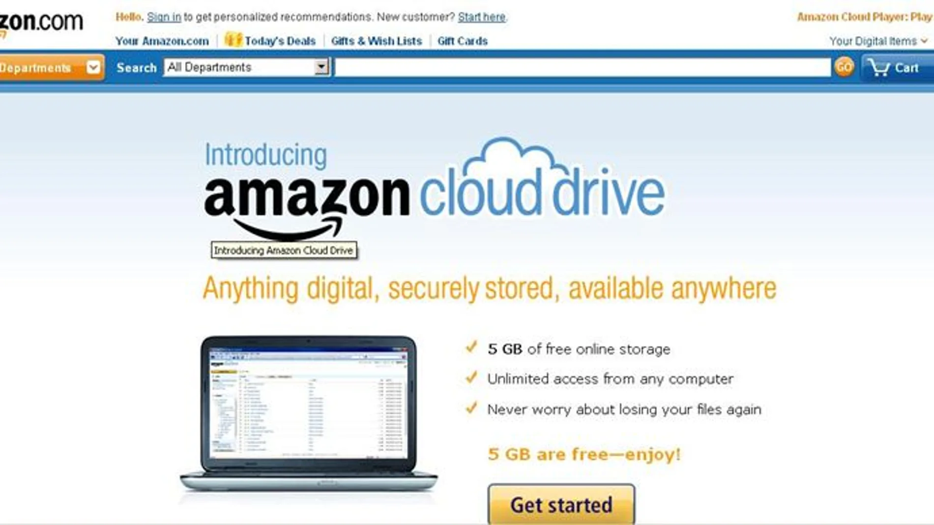 Cloud Drive, de Amazon. Cloud Drive, de Amazon.