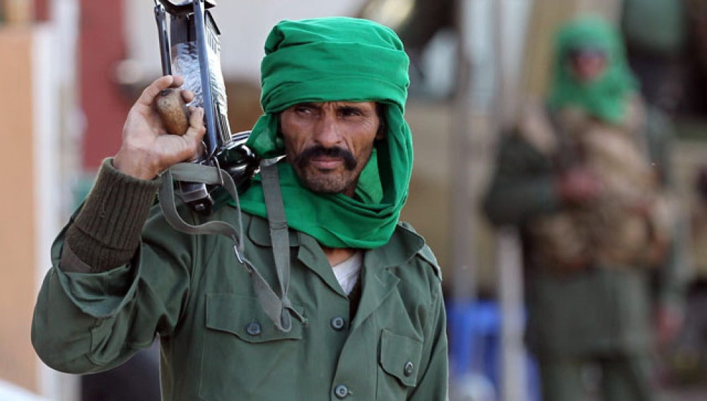Milicias fieles al líder libio, Muamar Gadafi