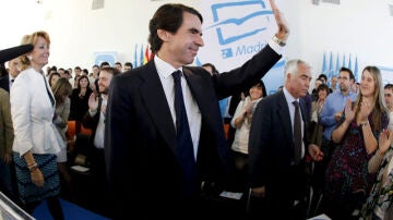 José María Aznar, en un acto político en Madrid