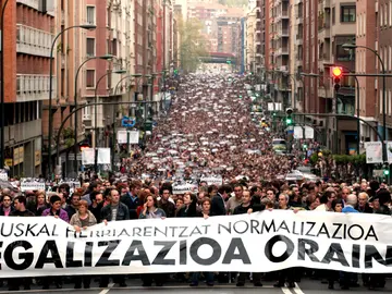 Mnifestación de ETA en Bilbao Mnifestación de ETA en Bilbao