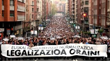 Mnifestación de ETA en Bilbao