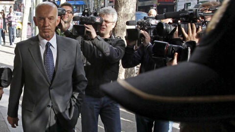 Amedo a su entrada al juzgado 