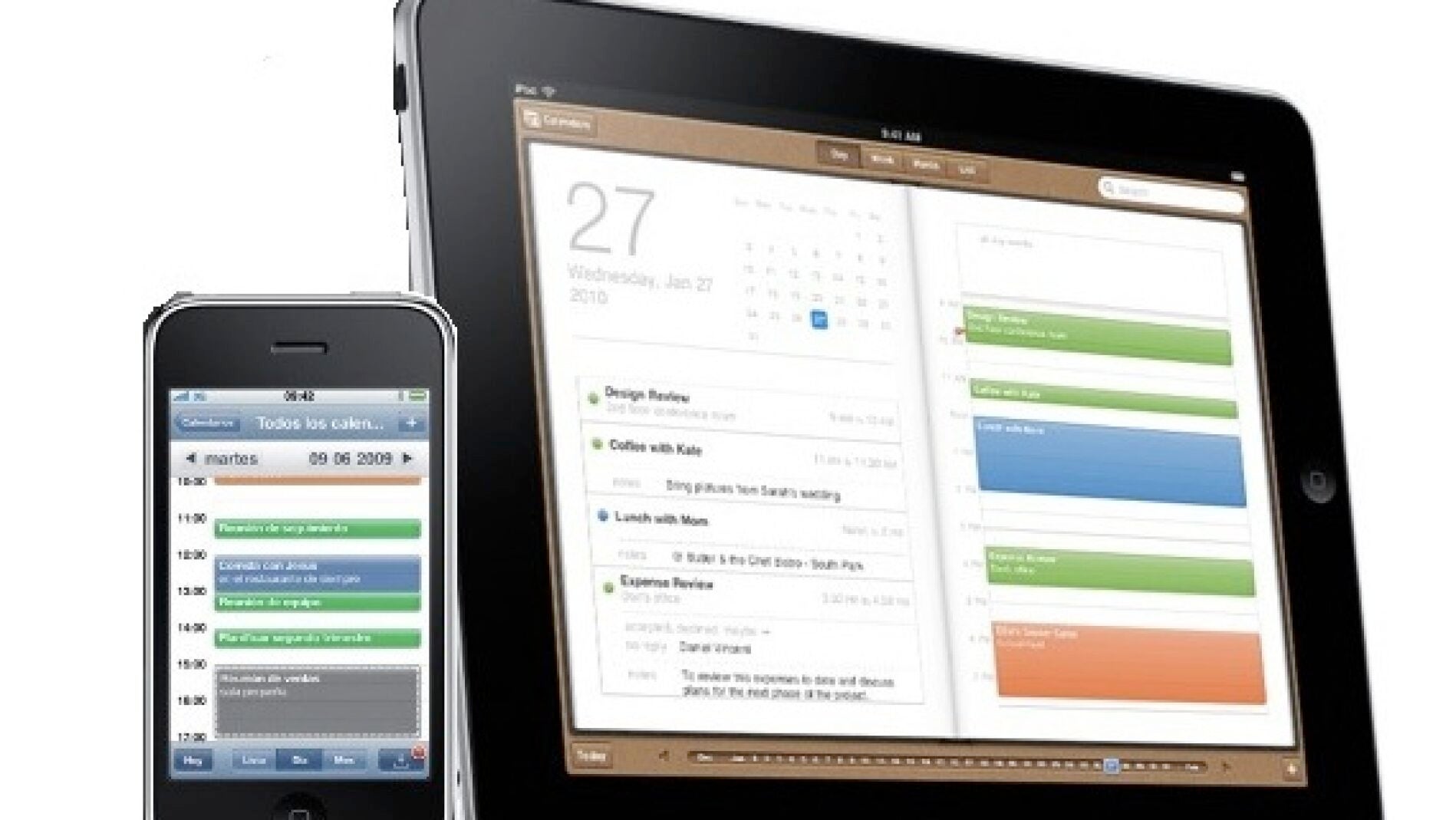 Un Iphone 3GS junto a un Ipad