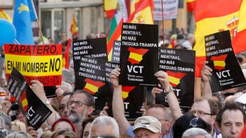 Manifestación en Madrid contra la presencia de ETA en las elecciones