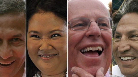 Los cuatro candidatos: Ollanta Humala, Keiko Fujimori, Pedro Pablo Kuczynsky y Alejandro Toledo
